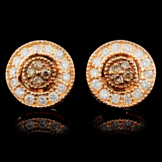 14K Gold 0.40ctw Fancy Diamond Earrings