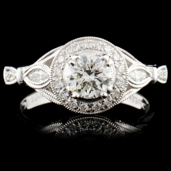 18K Gold 0.82ctw Diamond Ring