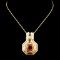 14K Gold 2.50ct Citrine & 0.12ctw Diamond Pendant