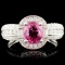 18K Gold 1.69ct Spinel & 0.47ctw Diamond Ring