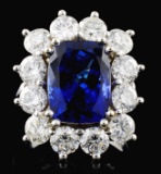 18K Gold 5.64ct Tanzanite & 3.75ct Diamond Ring