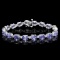 14k Gold 19.00ct Tanzanite & 0.75ct Diamond Brace