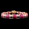14K Gold 16.39ct Ruby & 1.39ctw Diamond Bracelet