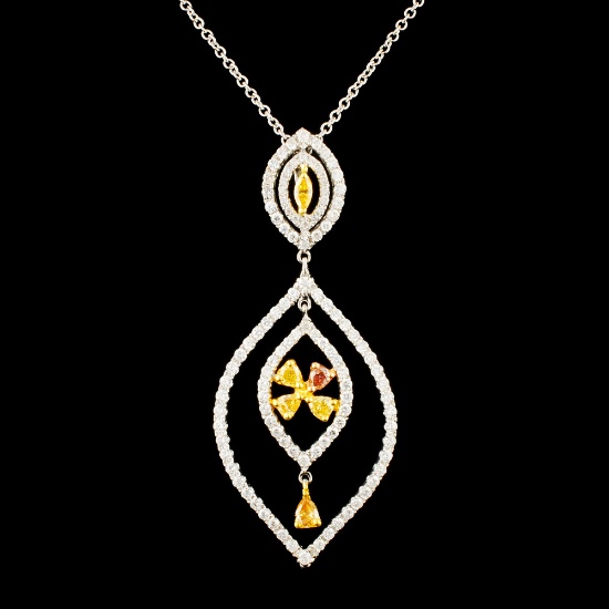 18K Gold 1.27ctw Diamond Pendant