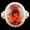 14K Rose Gold 16.14ct Tourmaline & 1.51ctw Diamond