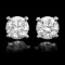 14k White Gold 1.50ct Diamond Earrings