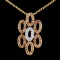 14K TT Gold 0.51ctw Fancy Diamond Pendant