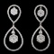 14K White Gold 2.14ctw Diamond Earrings