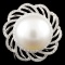 18K Gold 15.00MM Pearl & 1.02ctw Diamond Ring