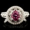 18K Gold 1.69ct Spinel & 0.47ctw Diamond Ring