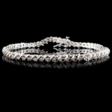 14K White Gold 1.14ctw Diamond Bracelet
