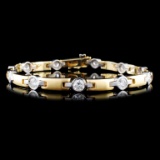 14K TT Gold 2.82ctw Diamond Bracelet