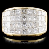 18K Yellow Gold 4.13ctw Diamond Ring