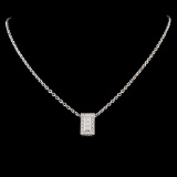 18K Gold 0.58ctw Diamond Pendant