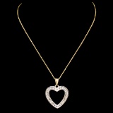 14K Gold 0.58ctw Diamond Pendant