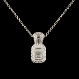 14K Gold 0.60ctw Diamond Pendant