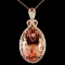 14K Gold 38.30ct Morganite & 0.80ctw Diamond Penda