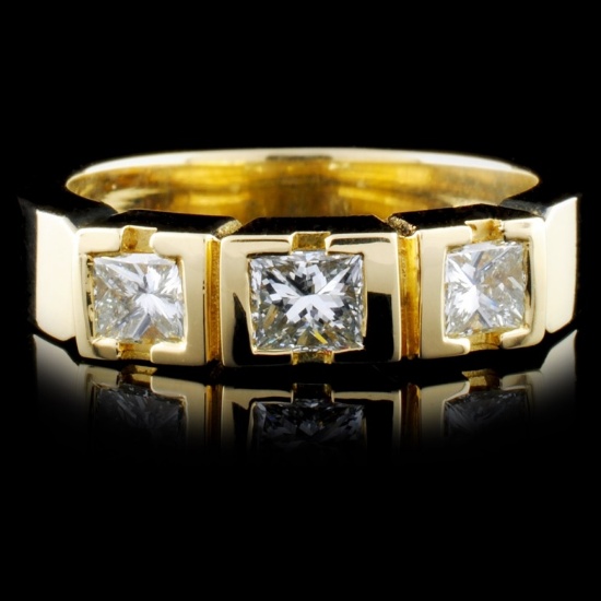 18K Yellow Gold 0.69ctw Diamond Ring