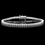 ^18k White Gold 5.00ct Diamond Bracelet