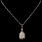 14K White Gold 1.26ctw Fancy Color Diamond Pendant