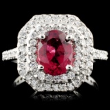 14K Gold 1.33ct Tourmaline & 0.64ctw Diamond Ring