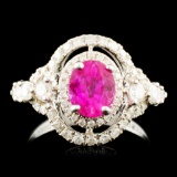 14K Gold 1.32ct Ruby & 0.86ctw Diamond Ring