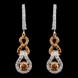 14K Gold 0.91ctw Diamond Earrings