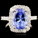 14K Gold 4.59ct Tanzanite & 1.01ctw Diamond Ring