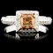 14K Gold 1.07ctw Fancy Color Diamond Ring