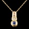 14K Gold 0.47ct Tanzanite & 0.25ctw Diamond Pendan