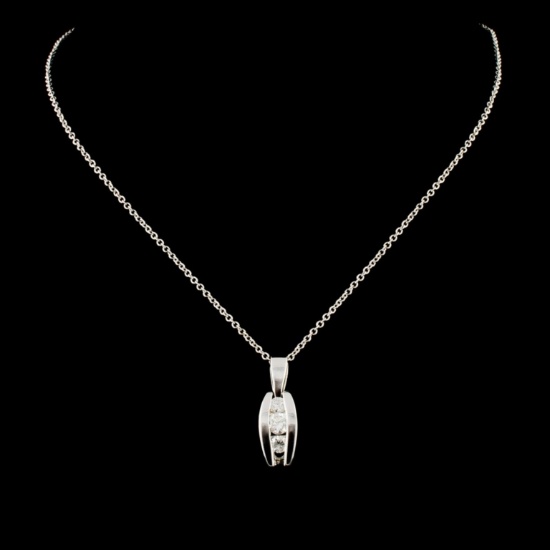 14K Gold 0.27ctw Diamond Pendant