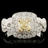 18K Gold 1.52ctw Fancy Diamond Ring