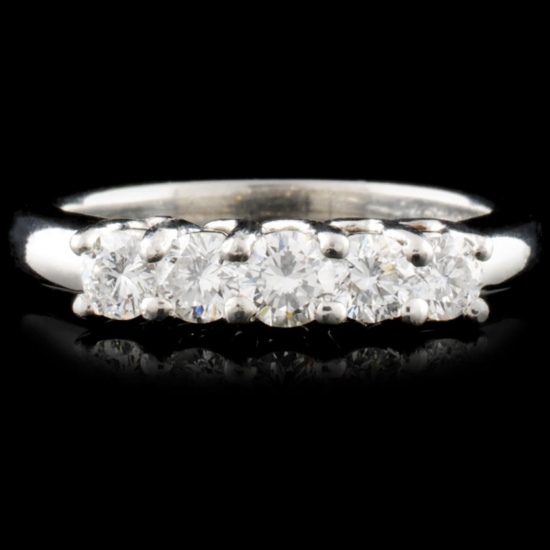 Platinum 0.77ctw Diamond Ring