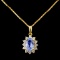 18K Gold 1.21ct Tanzanite & 0.21ctw Diamond Pendan