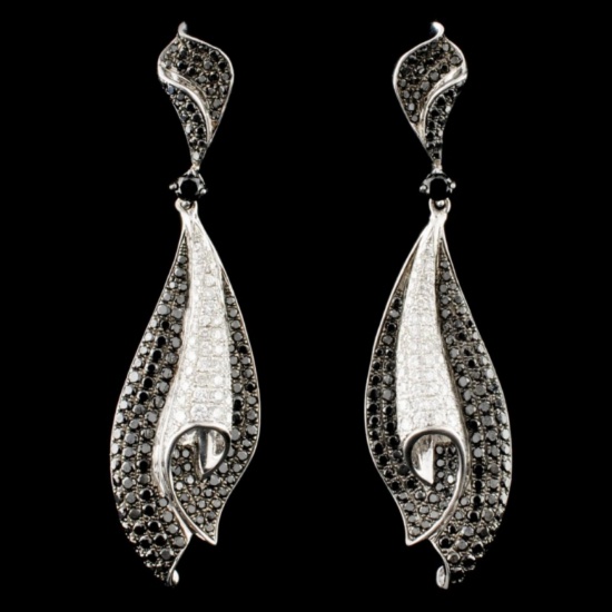 18K Gold 2.35ctw Fancy Color Diamond Earrings