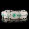 18K Gold 4.77ct Emerald & 7.70ctw Diamond Bracelet