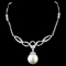 14K Gold 14MM Pearl & 1.58ctw Diamond Necklace