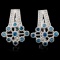 14K White Gold 0.71ctw Fancy Color Diamond Earring