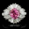 18K White Gold 2.26ct Spinel & 1.51ct Diamond Ring