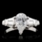 Solid Platinum 2.03ctw Diamond Ring