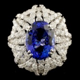 18K Gold 8.04ct Tanzanite & 3.97ctw Diamond Ring