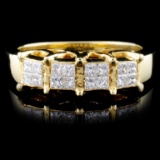 18K Yellow Gold 0.62ctw Diamond Ring