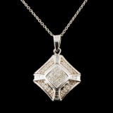 14K Gold 0.42ctw Diamond Pendant