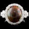 14K Gold 4.45ct Opal & 1.43ctw Diamond Ring