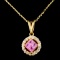 18K Gold 0.70ct Sapphire & 0.47ctw Diamond Pendant