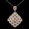 14K Gold 4.09ctw Diamond Pendant