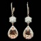 14K Gold 7.51ct Morganite & 0.94ct Diamond Earring