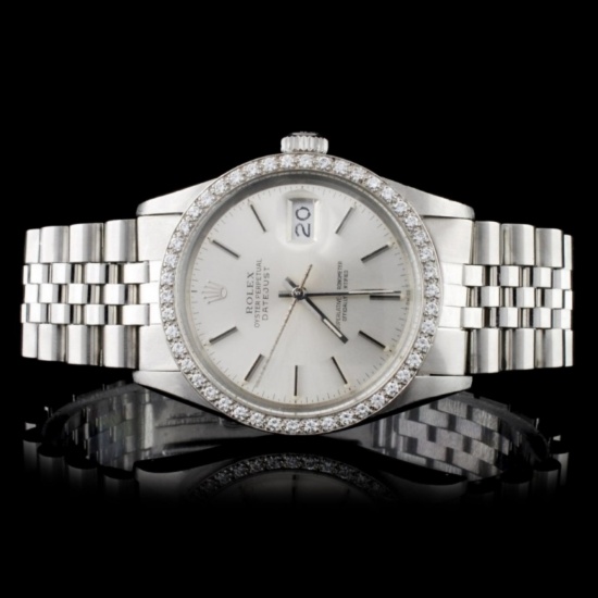 Rolex SS DateJust Diamond 36MM Wristwatch