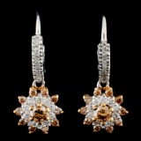 14K Gold 0.92ctw Diamond Earrings