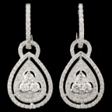 14K Gold 1.28ctw Diamond Earrings